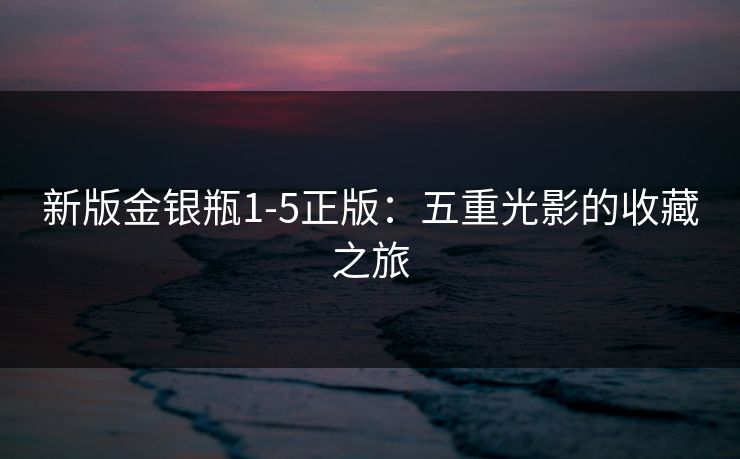 新版金银瓶1-5正版：五重光影的收藏之旅